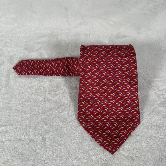 Brooks Brothers Makers Men Tie Silk Made in USA Printed in Italy W 3 7/8 L 59.5 - Picture 2 of 9